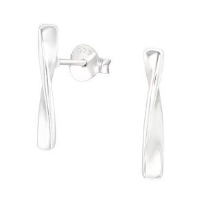 Elegant Silver Twist Earrings